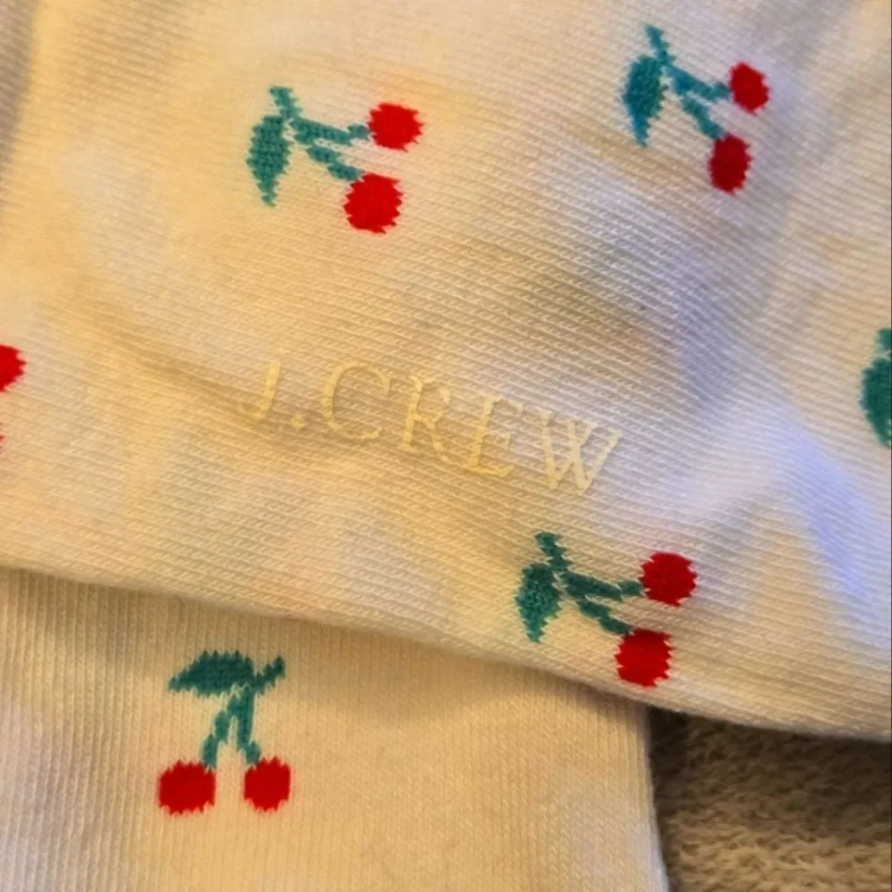 J Crew Ankle Socks with Cherries